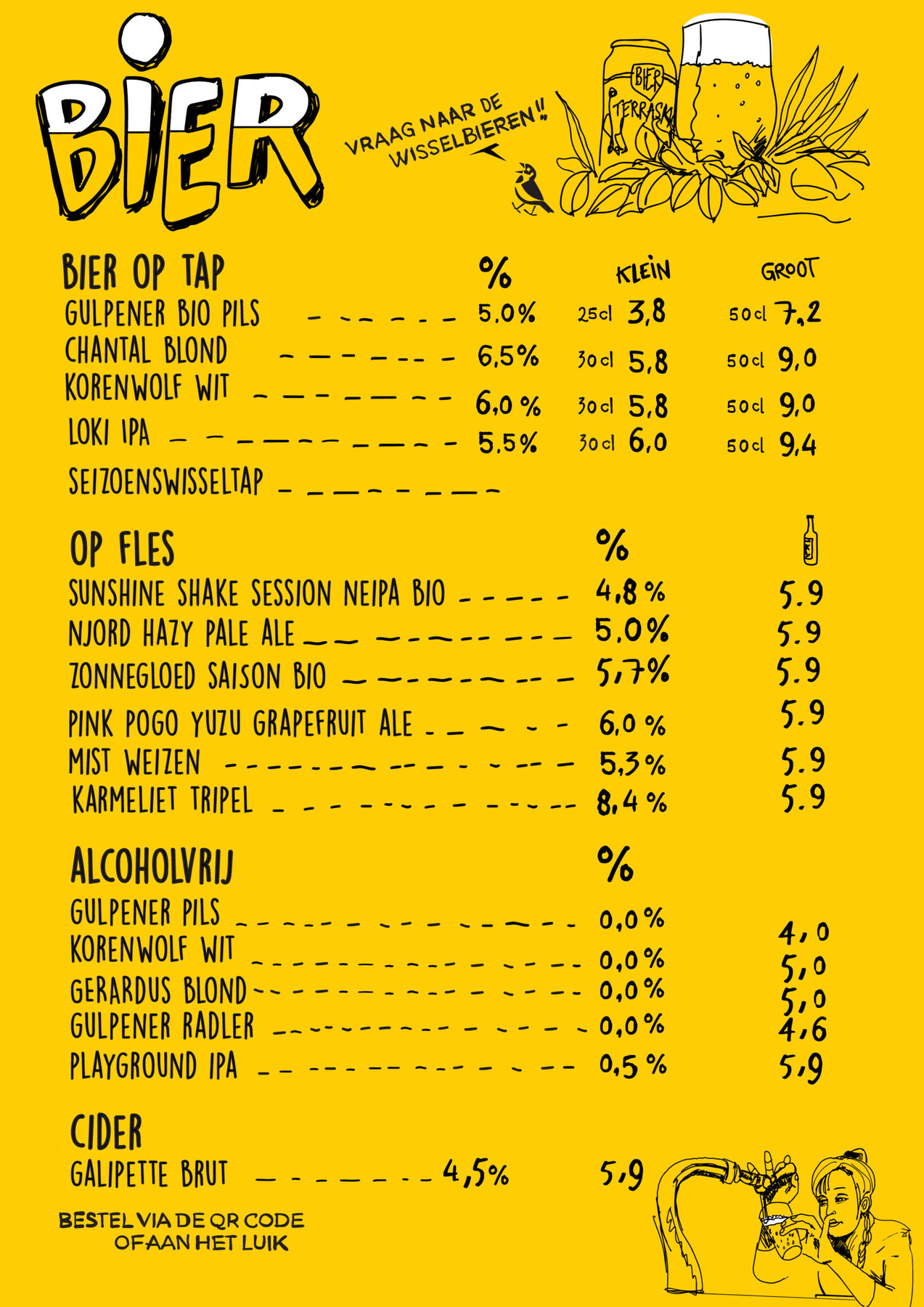 Bierkaart van Terrasmus